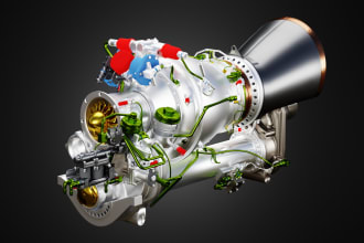 do industrial 3d model and photorealistic render in blender