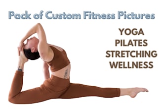 create fitness photo packs, yoga, pilates, stretching