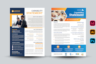 design a professional and effective capability statement design urgently