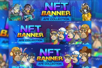 design a perfect nft banner , opensea header , crypto banner