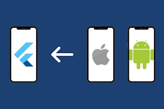 develop and design flutter android and iphone application