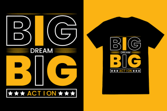 create minimalist or typography or custom t shirt design