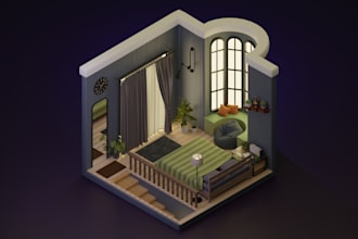 make gorgeous 3d isometric designs for you