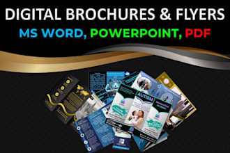 design digital brochure, flyer in ms word, powerpoint, pdf