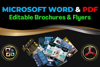 design PDF brochure and PDF flyer in microsoft word template