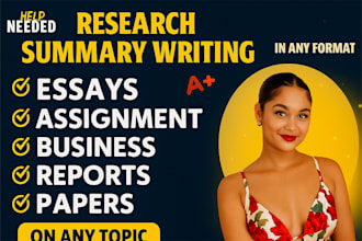 do research and summary writing, apa papers, literature, case study analysis