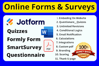 create online forms surveys jotform, quizzes, formly, smartsurvey questionnaire
