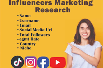 research best instagram, tiktok, youtube influencers