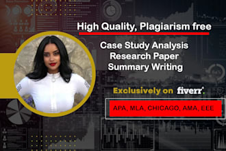 write research, case study, reports and summaries