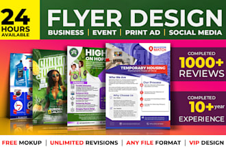 do awesome business or event flyer design in 8 hours