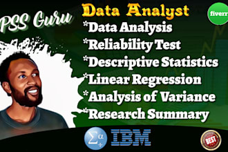 do spss data analysis, regression, correlation, anova,ttest