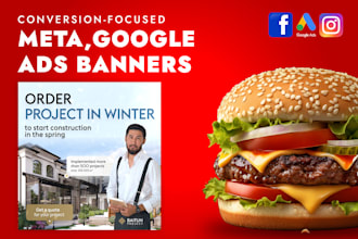 make a meta ad banner, google, instagram, facebook, in figma