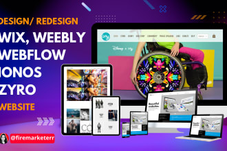 design attractive wix, weebly, jimdo, ionos blogs or ecommerce website