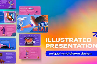 design a hand drawn presentation with infographics for you