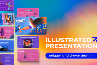 design a hand drawn presentation with infographics for you