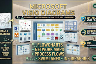 design professional visio diagrams, network diagrams, and flowcharts