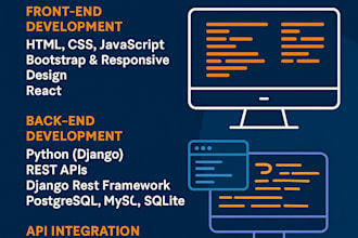 custom django development with bootstrap UI and rest API