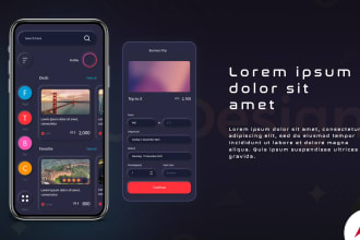 design modern and clean UI UX design for mobile app