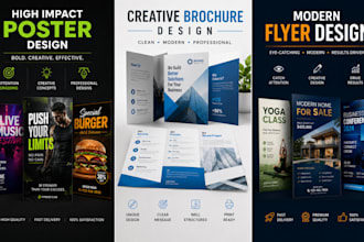 design high impact poster creative brochure and modern flyer