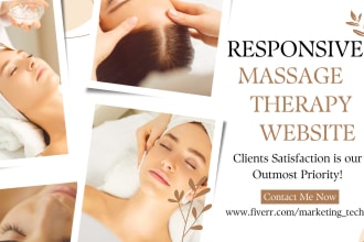design massage therapy, wellness spa website healthcare website medical website