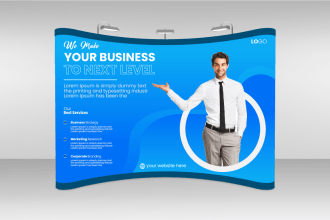 design backdrop, banner ads, or trade show booth