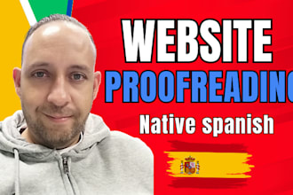 correct the text of your website in spanish