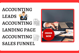 generate hot book keeping leads accounting leads book keeping landing page