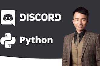 help you create custom python discord bot with cool function