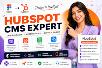 develop hubspot website , hubspot landing page , figma to hubspot