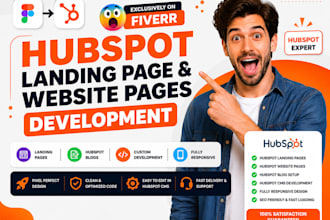 develop hubspot website , hubspot landing page , figma to hubspot