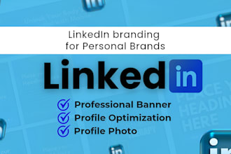 design linkedin banner, profile picture