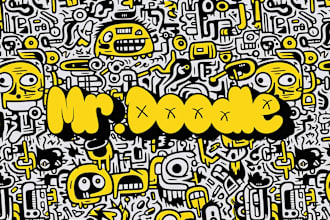 design amazing wall art, decal, mural, doodles, graffiti