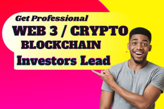 provide a professional web3 blockchain crypto investor influencer lead
