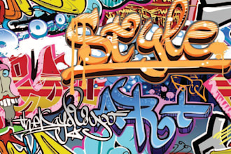 design amazing wall art, decal, mural, doodles, graffiti