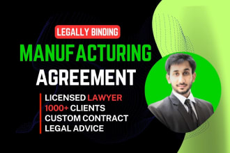 write a product manufacturing and distribution agreement