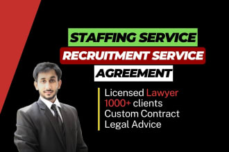 write staffing agreement, recruitment service contract