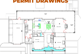 produce blueprint construction permit city plans