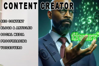 create content for blogs, articles, web pages and more