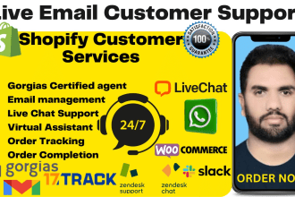 customer service email support with live chat for your online business