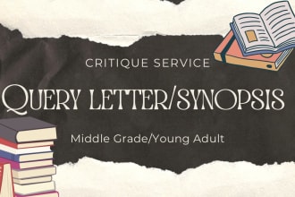 critique your middle grade or young adult query letter and synopsis