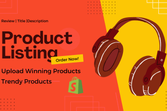 upload winning product to shopify store or shopify website