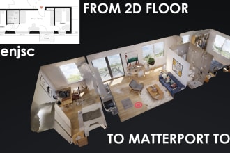 convert 2d floor plan to virtual tour matterport kuula etc