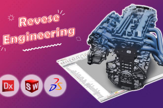 do reverse engineering from stl, obj, scan file to cad model