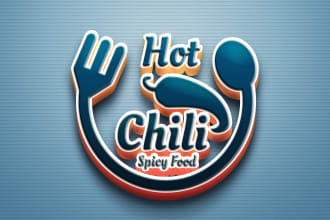 create modern healthy food, cafe and restaurant logo design