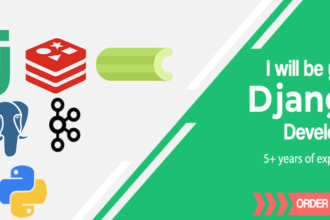 build django applications, rest apis, drf, celery beats, and database designs