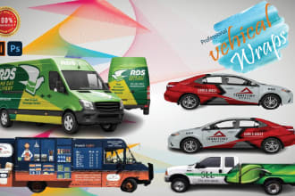 make creative vehicle wrap design for your car, truck, van