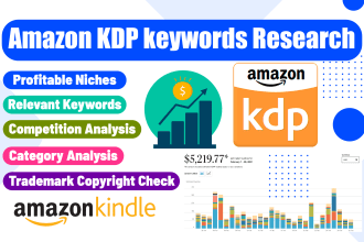 research amazon KDP keywords for low competition and good bsr