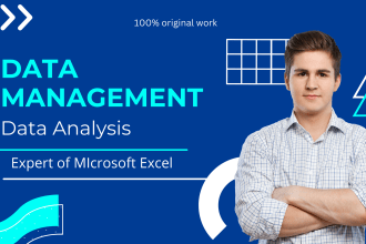do excel data analysis and data visualization with dashboard