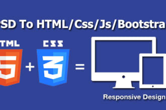 do any website design into html css bootstrap , figma website design html css js