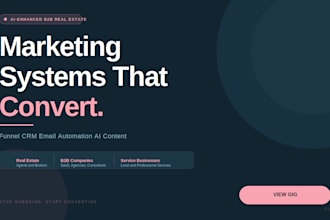 set up gohighlevel CRM and automated follow up system for realtors